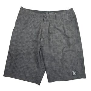 Vans Vanphibian Amphibious Hybrid Board Shorts Gray Plaid Men's 32